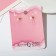 Emall Earrings "Bear and Ball", pink color in gold