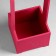 Kashpo - wooden box 13.5x13.5x30 cm burgundy