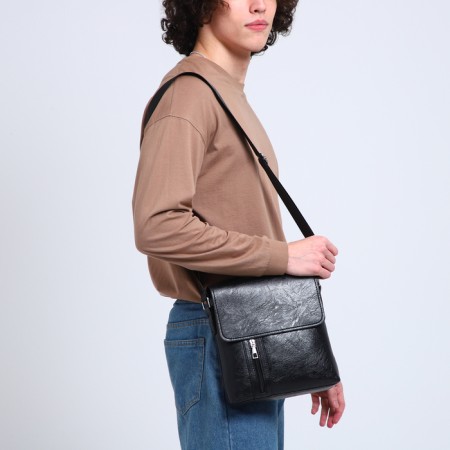 Male bag, black color-5