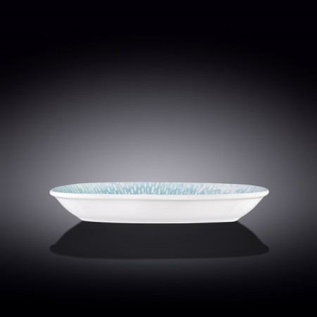 Wilmax England Coral Blue Super Ellipse dish, size 30.5x18 cm-1