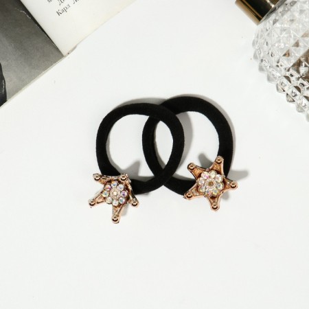 Hair elastic band "Venus" (set 2 pcs) rhinestones crown-1