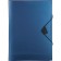 Folder-carte, A4, 6 departments, 800 μm, calligrata top "Mistral", elastic band, embossing, blue metallic