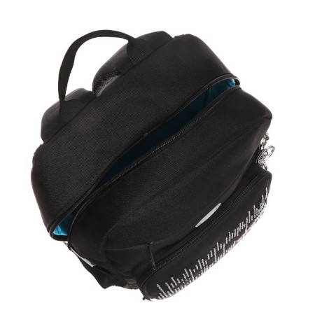 School backpack, 40 x 25 x 13 cm, Grizzly, ergonomic back, laptop department, black-11