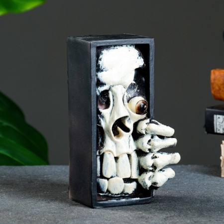 Holder-stand for the books "Skeleton", black and white-1
