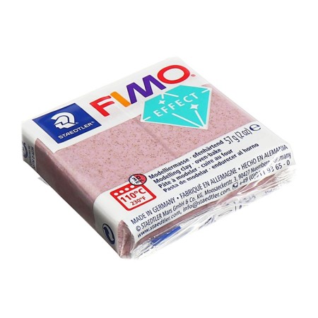 Plastic-polymer clay baked 57g Fimo Effect pink gold 8010-212