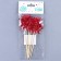 Skewer for Canapes "Fluff", in a set 6 pieces, red color