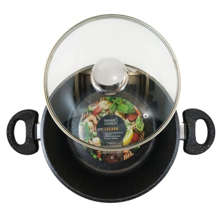 Panairo LORDOM pan, with a lid, the handle Soft-Touch, 4 liters-2