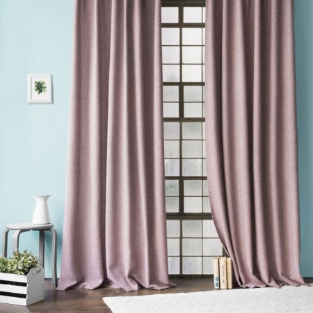 Set of curtains "Jerry", size 140 x 270 cm - 2 pcs, grab - 2 pcs, color powder