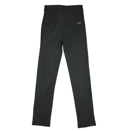 Pants for girls, height 128 cm, black-gray color-3