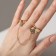 Set of rings 2 pieces "trend" is light, color of gold, dimensionless