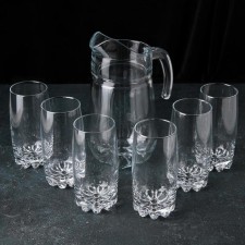Set of drinking glass Sylvana, Capherine 1.35 liters, glasses 385 ml, 6 pcs