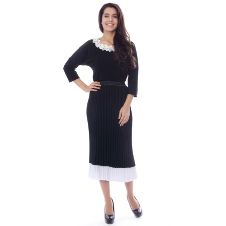 Women's skirt, size 46, black color-1