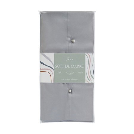 Pillowcase, size 50x70 cm, gray color-1