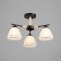 Chandelier 1087/3BK 40W E27 Black-light wood 52x52x28 cm Bayerlux