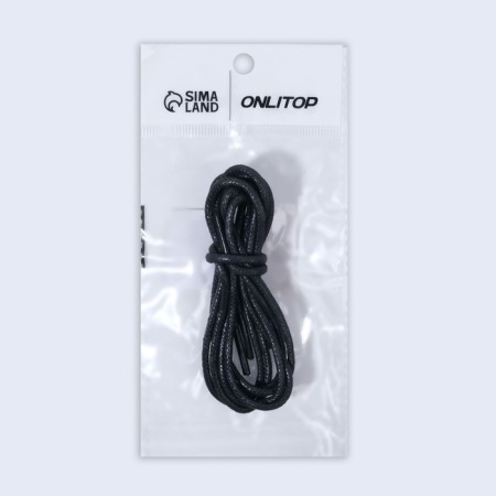 Shoes for shoes, steam, round, wax, d = 3 mm, 75 cm, black color-4