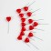 Figure for crafts and decor on the wire "Heart", set of 15 pcs., Size 1 pc. - 3 × 2 × 8.5 cm