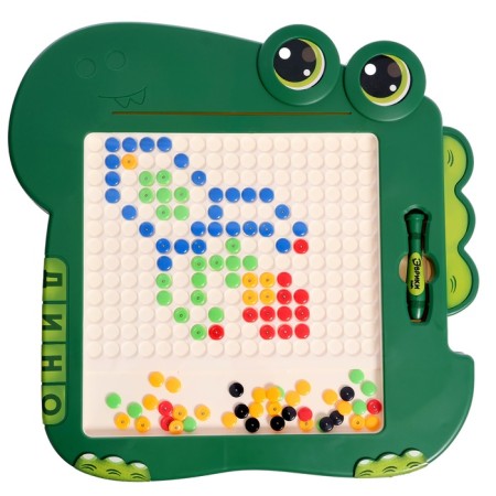 Magnetic tablet for drawing "dinosaurus", mosaic, 10 cards-2