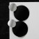 Earrings Metal "Trend" convex ovals, black color in matte silver