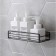 Shelf on Velcro Dolyan, 26.5 × 11 × 5 cm, black color