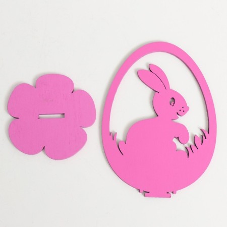 Easter decor "Rabbit" 6.5x4.7x9.3 cm (set 2 parts) purple-4
