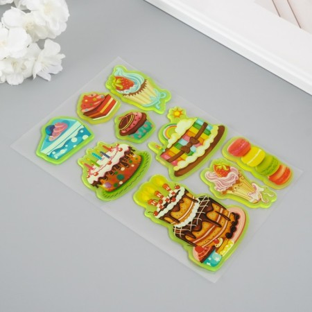 Silicon sticker on the glass phosphorus "Sweets" 20x16 cm-1