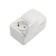 Horizontal Block 2 Mini OG IP54 with grounding, o/y, white kranz