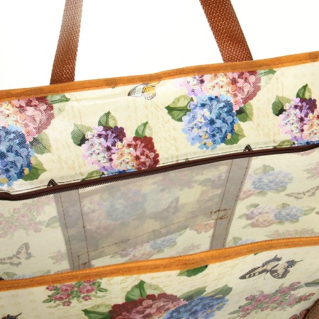 Household bag without fastening, beige color-2