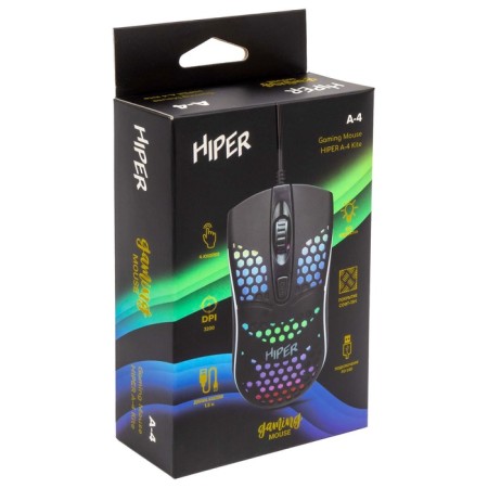 Hiper A-4 Kite Game Mouse, black-6