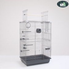 Клетка для птиц "Пижон" №104-Б, разборная, 2 секции, 58 х 40 х 88см, серая