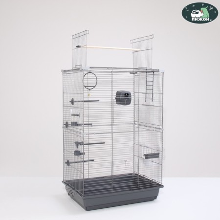 Birds Cage "Pigzon" No. 104-B, collapsible, 2 sections, 58 x 40 x 88cm, gray