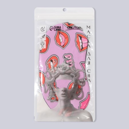Mask for sleep "Sponge", 19 × 9.5 cm, elastic band is single, the color of mix-4