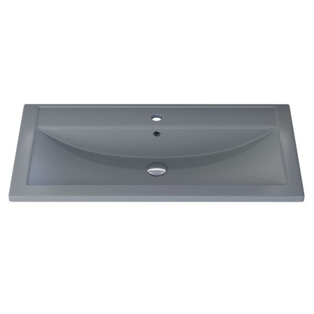 Sink uperwood Foster Quartz 80 cm, quartz, gray matte, concrete-2
