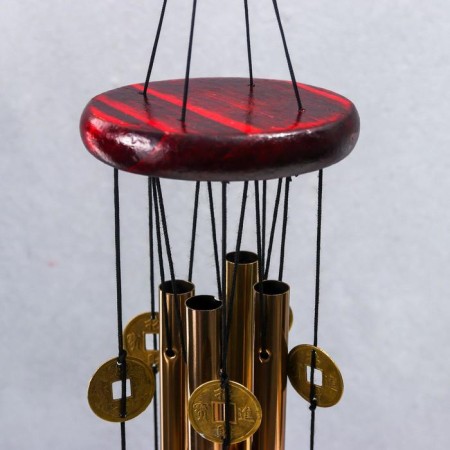 Wind Music Metal "Fan" 4 tubes 5 bells 60x8.3 cm-3