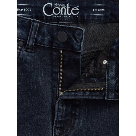 Women's jeans with a high landing CONTE Elegant Straight Leg, size XL, color Blue Black-8