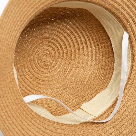 Hat for the girl Minaku "Bunny", brown color, river 52-4
