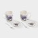 A set of ceramic mugs with spoons and stands "Lavender Bouquet", 2 items: 330 ml, Mix drawing