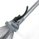 Fan, wire, 15 teeth, metallic, sliding, metal stalk