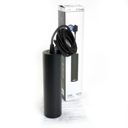 Single -phase track lamp Feron AL196, IP20, GU10, 15 W, 56x56x200 mm, Black color-3