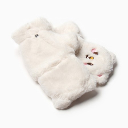 Mittens teenage minku bear 24 cm white color-5