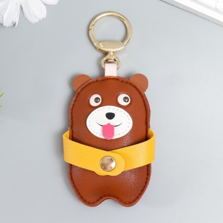 Trick to the leatherette to the pocket "Bear Bear" 9x5.7 cm-1