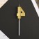 Candle for a cake, number "4", gold.
