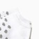 Women's hearts socks, white/gray color, rr 23-25