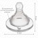 Silicone nipple on a bottle, wide throat, anti -br.
