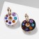 Brooch "Palette" with brushes, color mix in gold (indivisible packing 12 pcs., Price per pcs.)