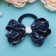 Hair elastic band "Schoolgirl" Bant Pattering Contour, 7 cm, blue
