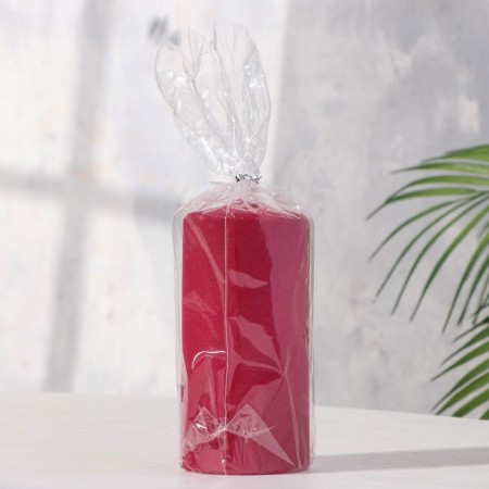 Candle - cylinder, 6x12.5 cm, 35 hours, 275 g, ruby ​​velvet-1