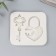 Mold Silicon "Key and a lock-heart" 2 items 5.8x6.2x1 cm