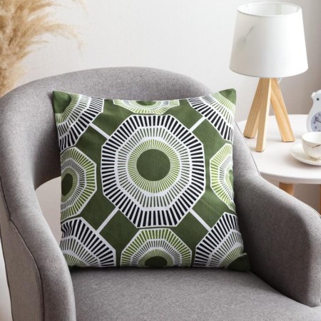 Decorative pillowcase 40x40 cm, circle Green, 100% cotton-2
