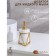 Liquid soap dispenser on Savanna “Geometric” stand, 250 ml, gold color