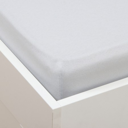 Knitted sheet on an elastic band 90x200x20cm, SV Gray Cullar, 120g/m HL100%-1